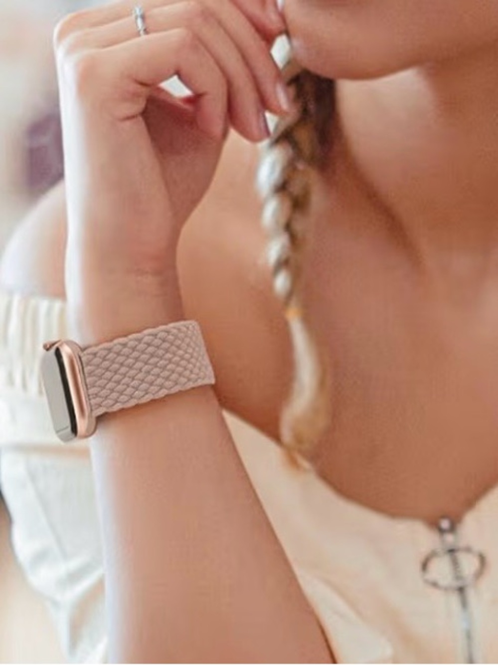 Braided Loop Stretchy Band for Apple Watch, BOTH fit Apple Watch ⌚️44mm - Picture 4 of 7